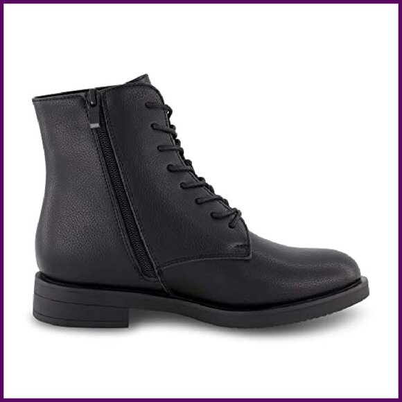 Women's Lace Up Ankle Boots with Memory Foam, Wide Width Available - Picture 5 of 6